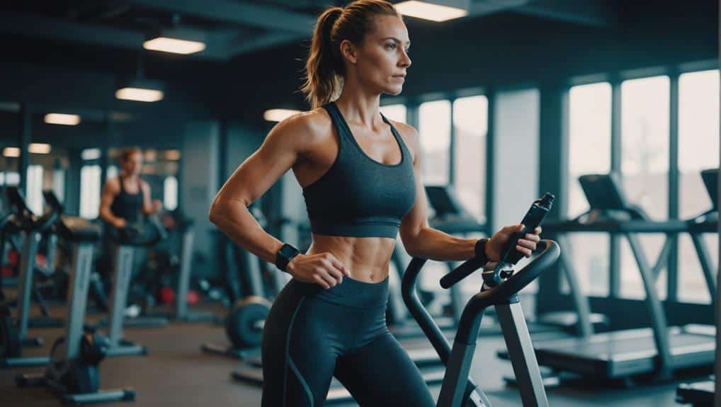 einstieg auf dem crosstrainer